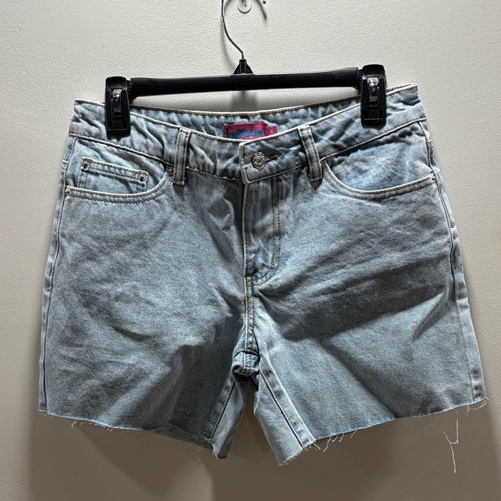 Edikted Light Blue Jean Shorts